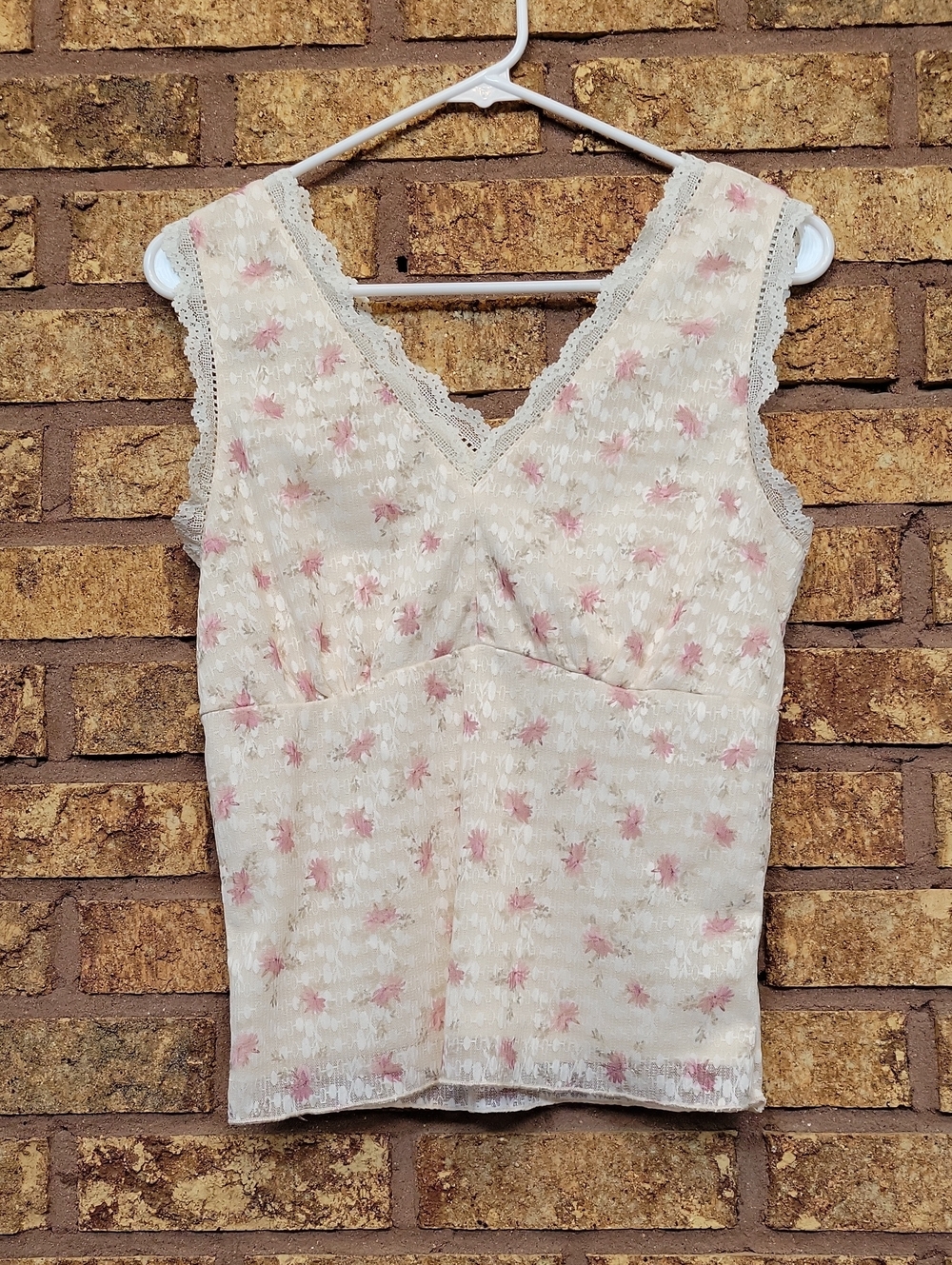Willow & Root Floral Lace Tank Top Size Medium Stretch